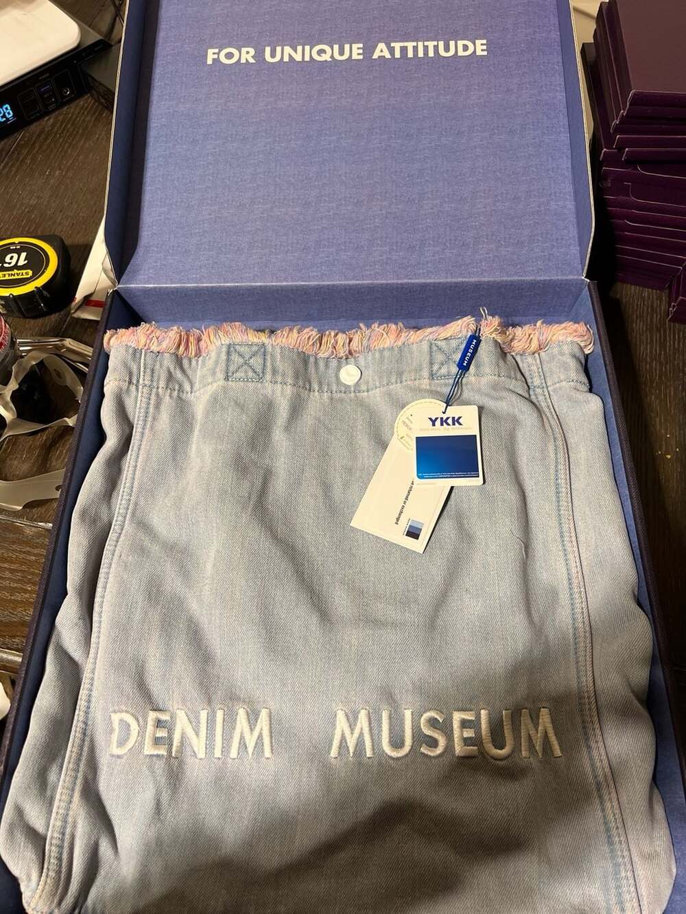 Denim Museum Fringe Denim Tote Bag